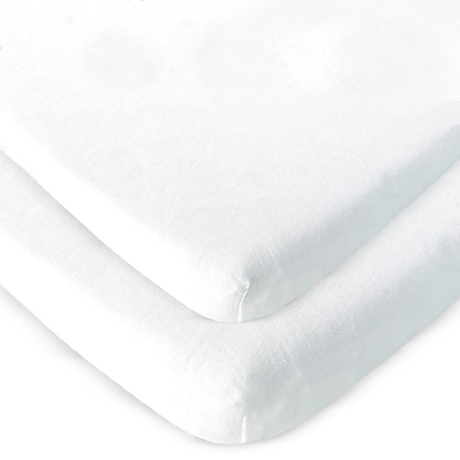 Set 2 cearceafuri din bumbac cu elastic roata pentru patut cosleeper Kidizi, Alb fotografia produsului
