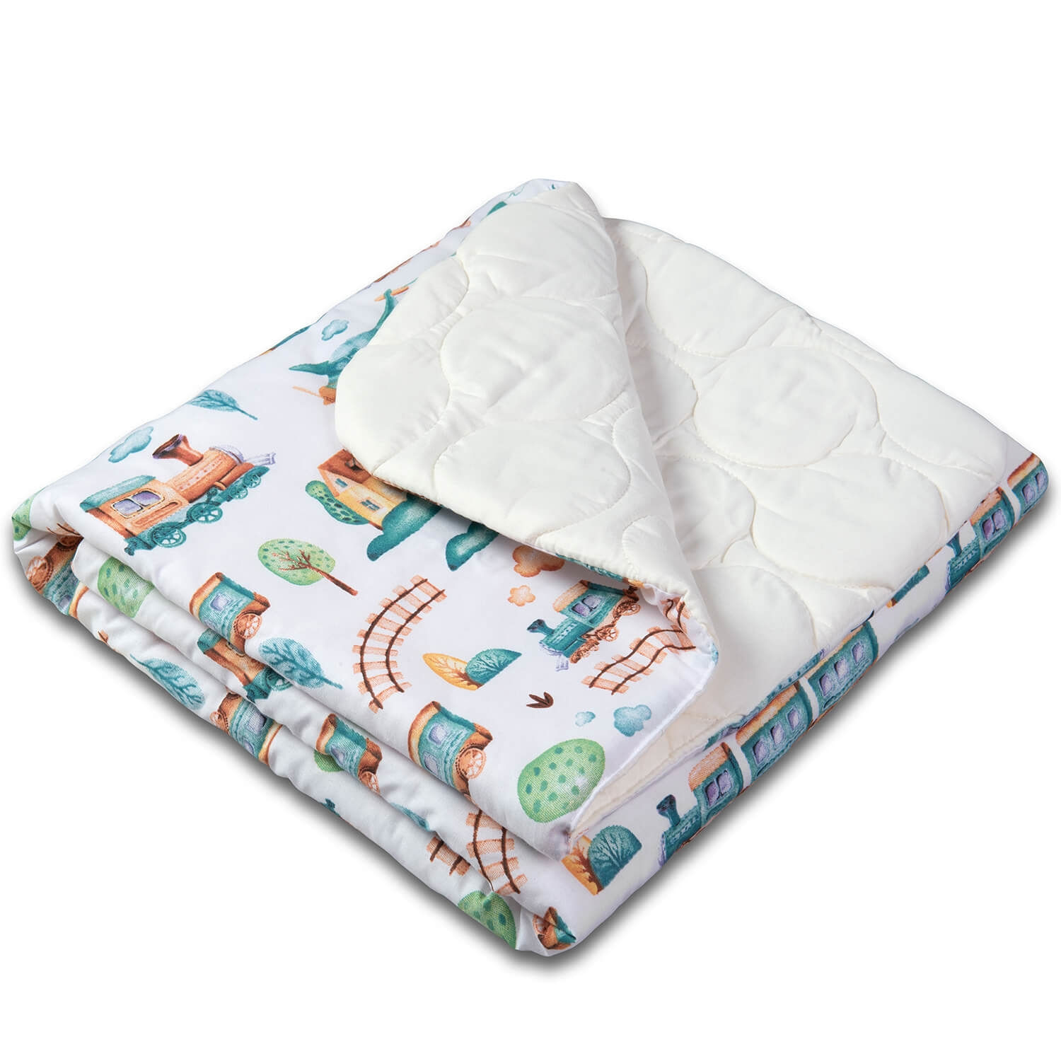 Paturica matlasata cu doua fete 100x78 cm Kidizi Choo Choo fotografia produsului