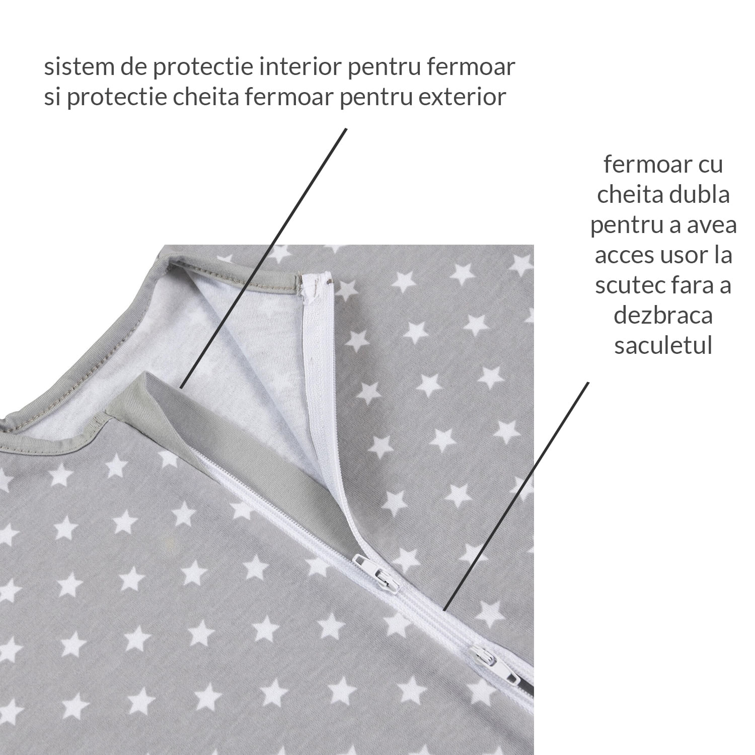 Sac dormit copii de vara  0-24 luni Kidizi Safari, 85 cm fotografia produsului View 3 L