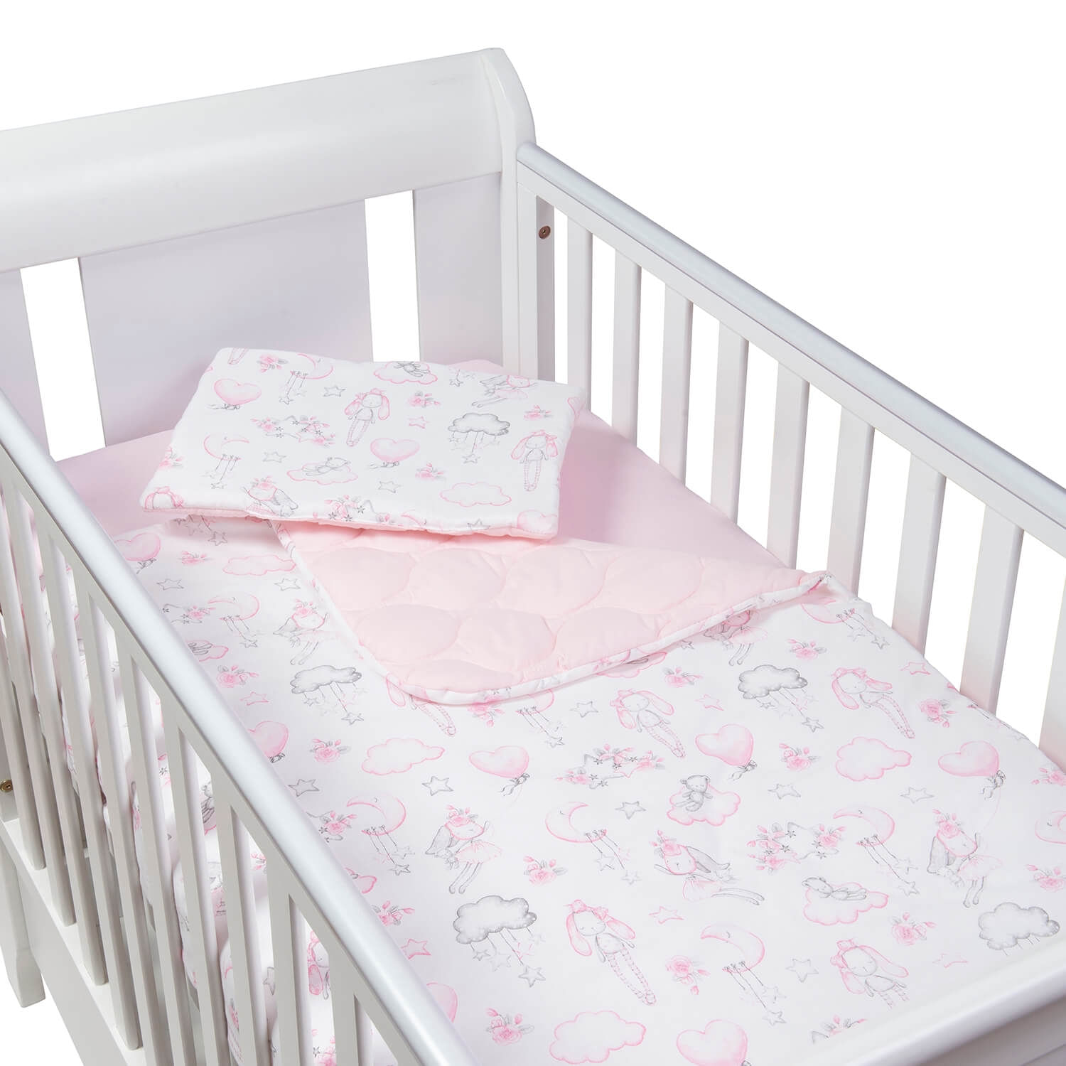 Set perna bebelus si plapumioara matlasata 100x75 cm Kidizi Fairy Clouds fotografia produsului