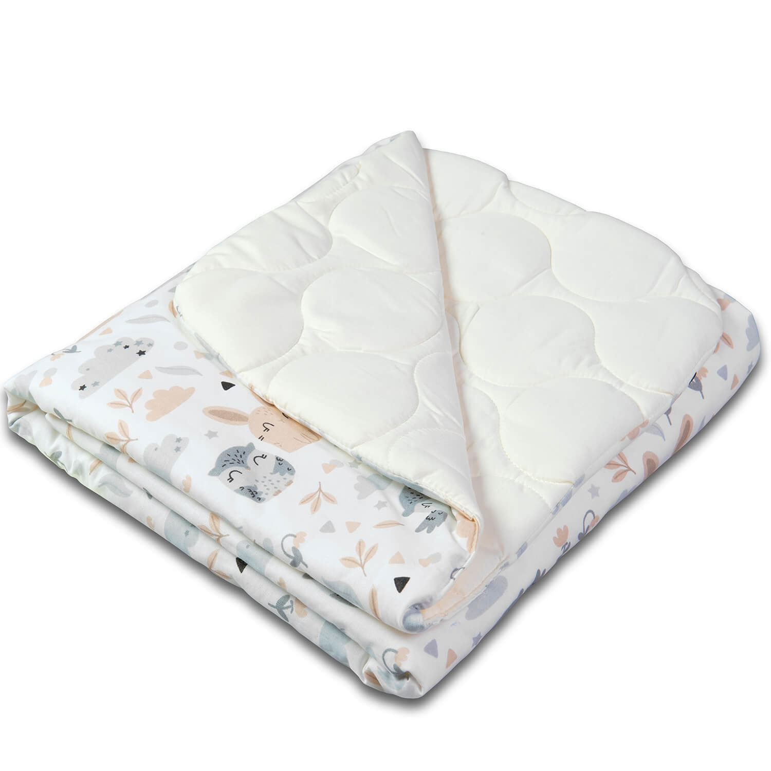 Set lenjerie matlasata 3 piese Kidizi Forest Friends, include perna, plapumioara si cearceaf fotografia produsului View 2 L