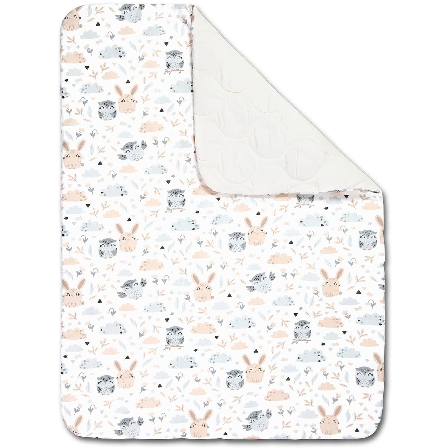 Set lenjerie matlasata 3 piese Kidizi Forest Friends, include perna, plapumioara si cearceaf fotografia produsului View 3 L