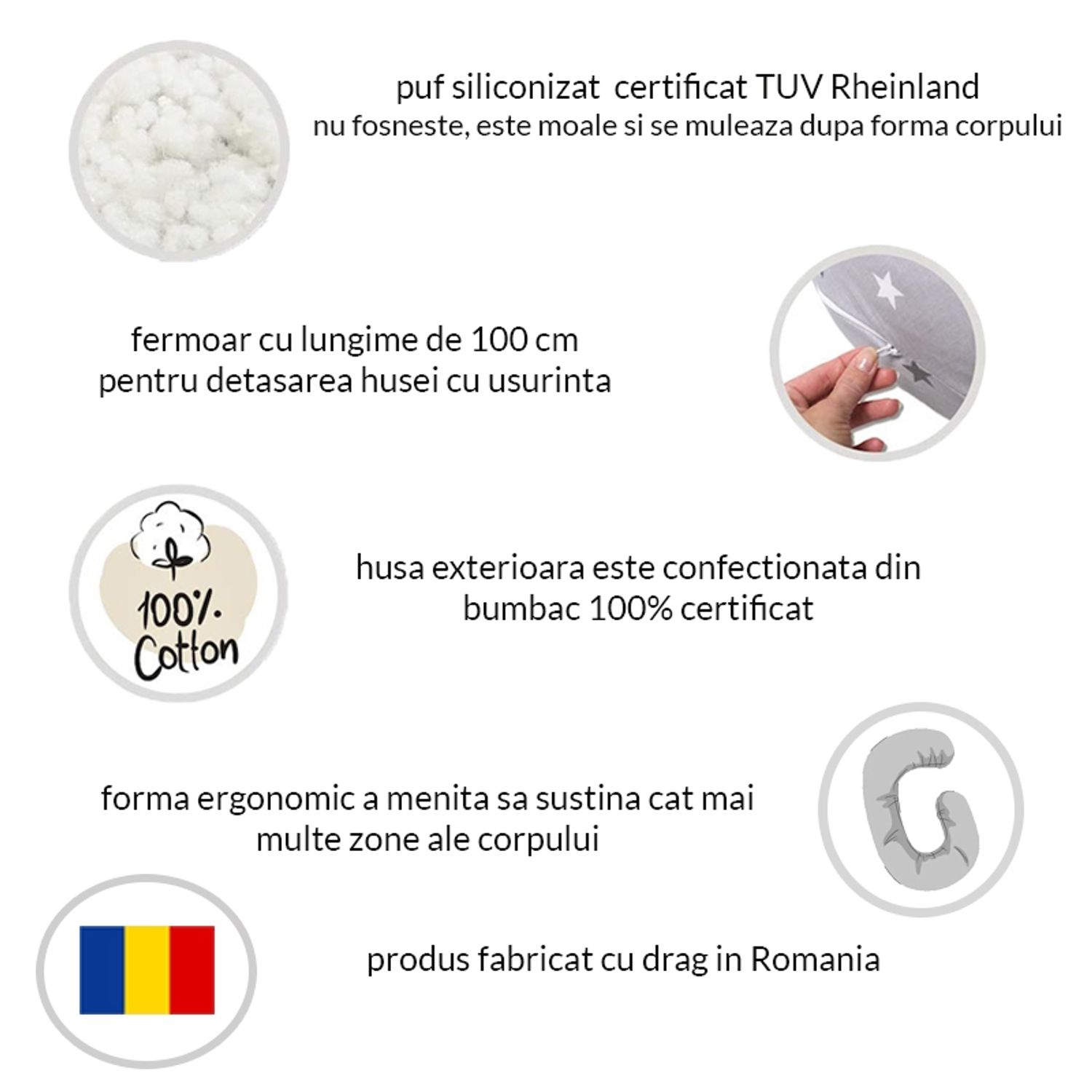 Perna gravide cu husa detasabila Kidizi Elisa Galaxy Mint fotografia produsului View 2 L
