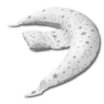 Perna gravide multifunctionala 8 in 1  Kidizi Luna Galaxy Grey 230x35 cm, husa detasabila din bumbac fotografia produsului