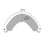 Perna gravide 3 in 1 cu husa detasabila Kidizi Lena, lungime 160 cm, Grey Dots fotografia produsului View 4 S