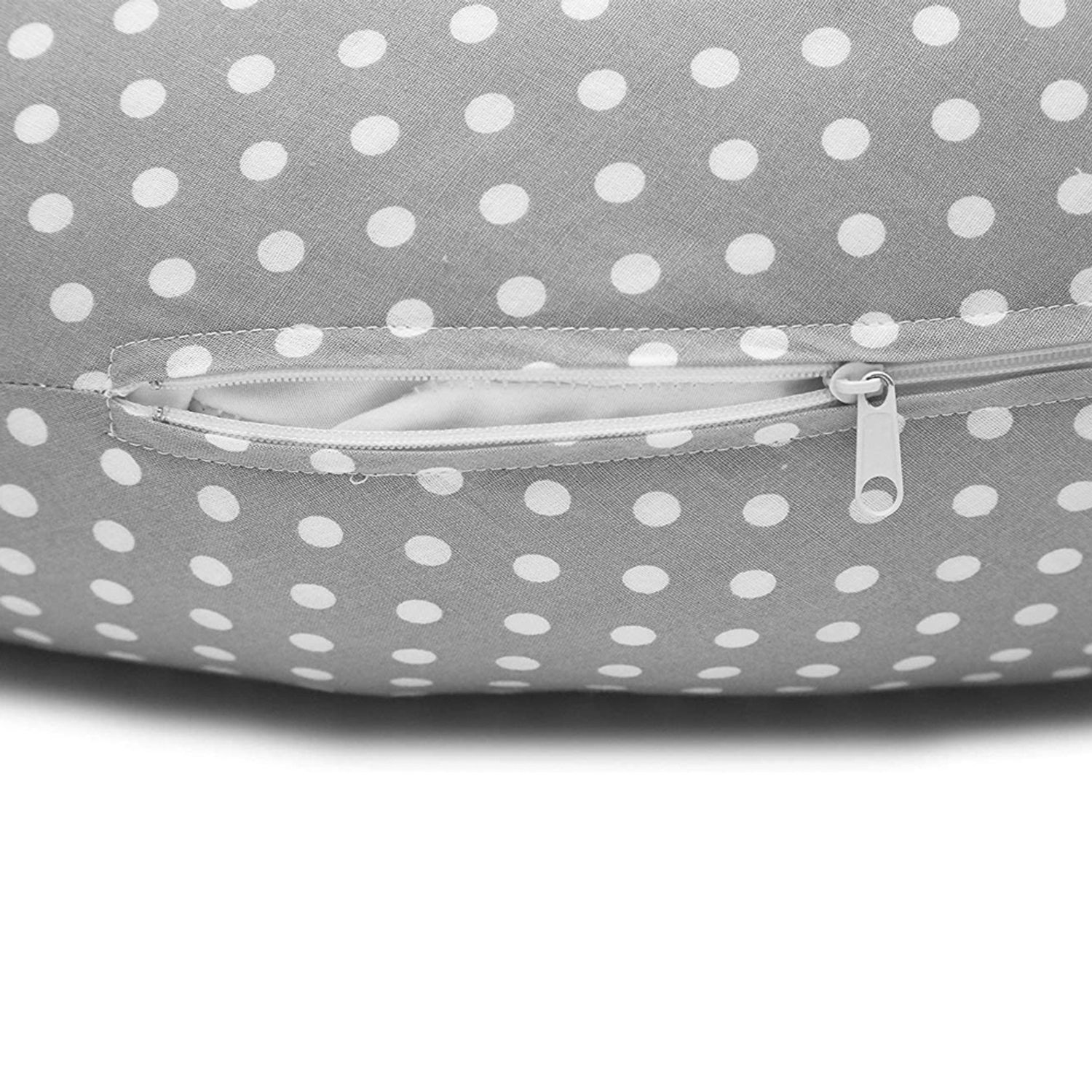 Perna gravide 3 in 1 cu husa detasabila Kidizi Lena, lungime 160 cm, Grey Dots fotografia produsului View 6 L