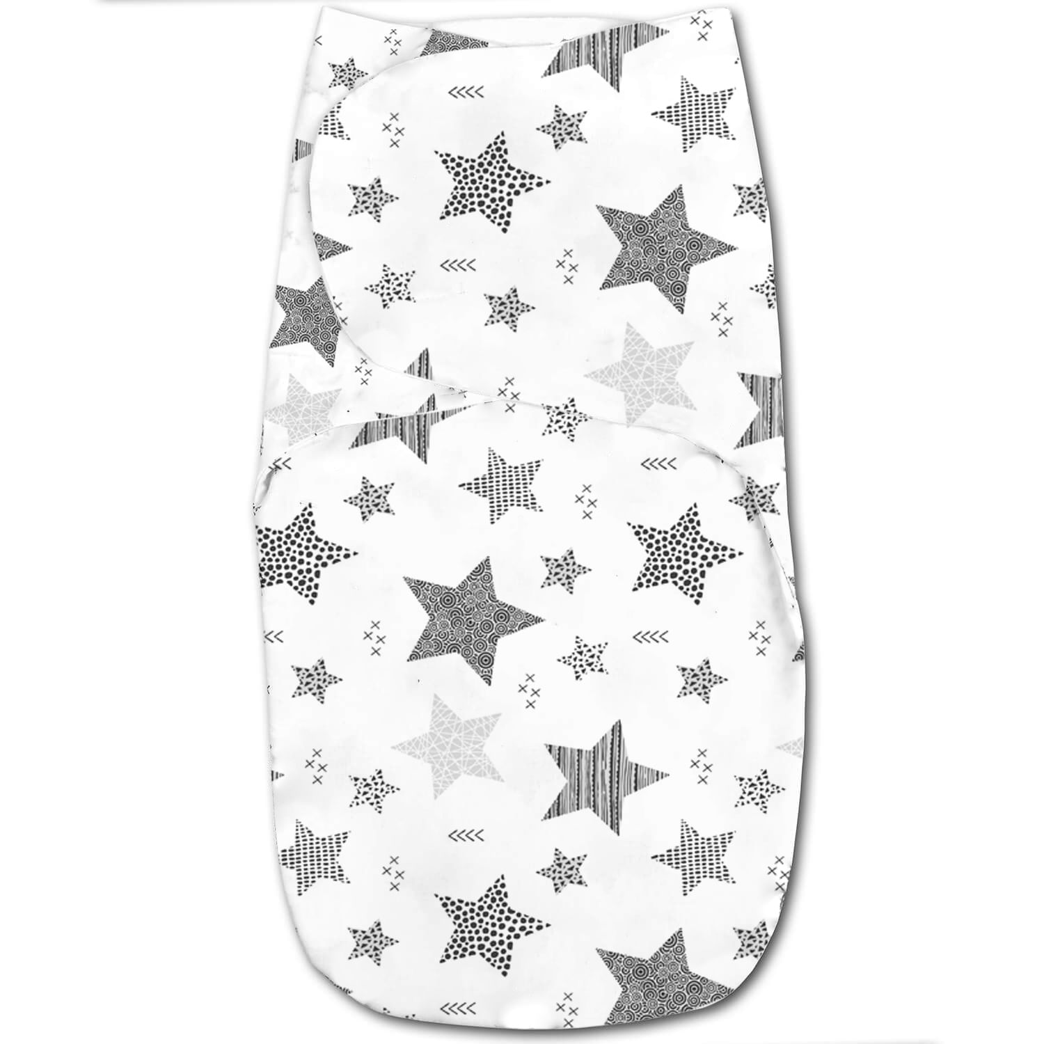 Set 2 sisteme de infasat duble cu interior din flanel 0-3 luni Kidizi All Grey Stars fotografia produsului View 3 L