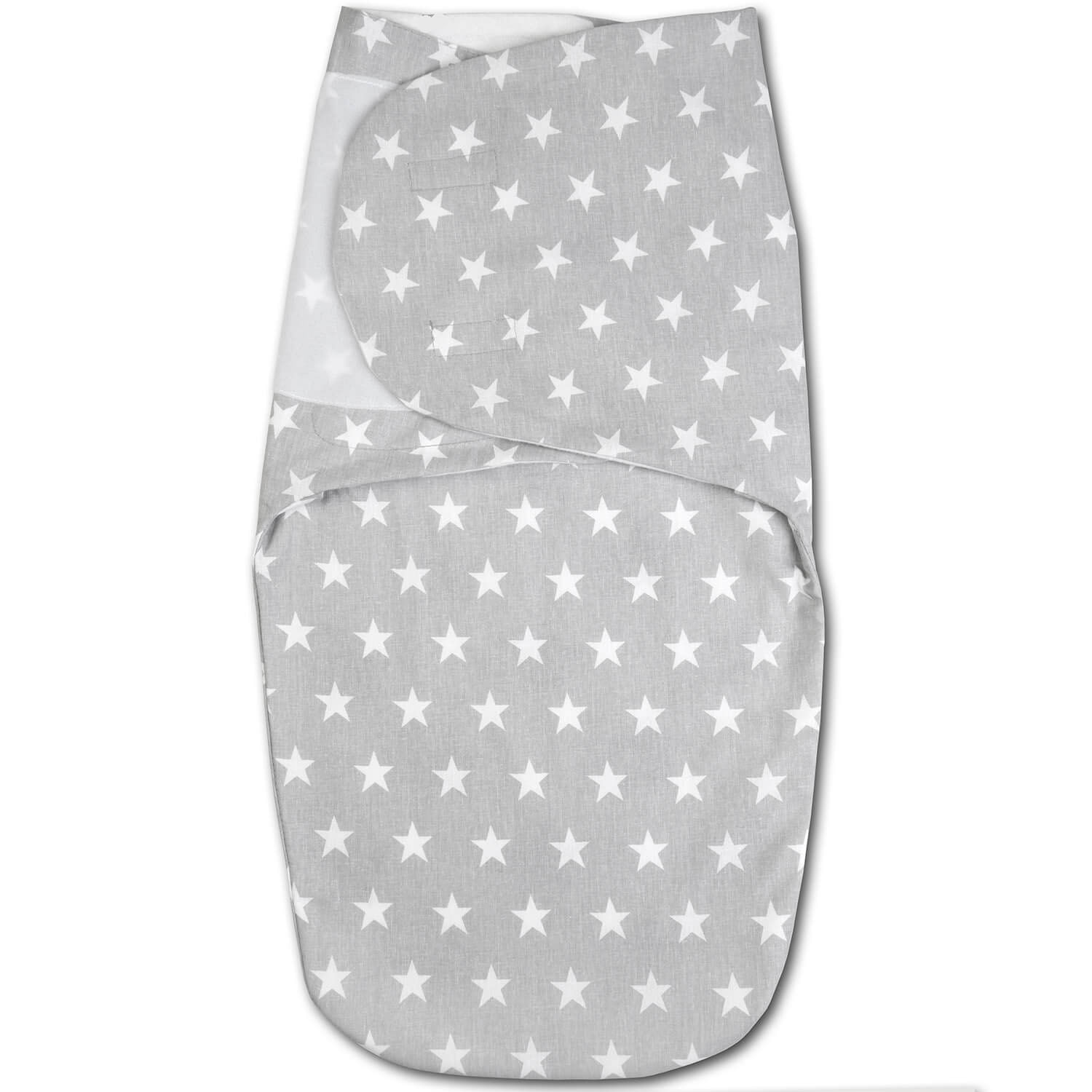 Set 2 sisteme de infasat duble cu interior din flanel 0-3 luni Kidizi All Grey Stars fotografia produsului View 2 L