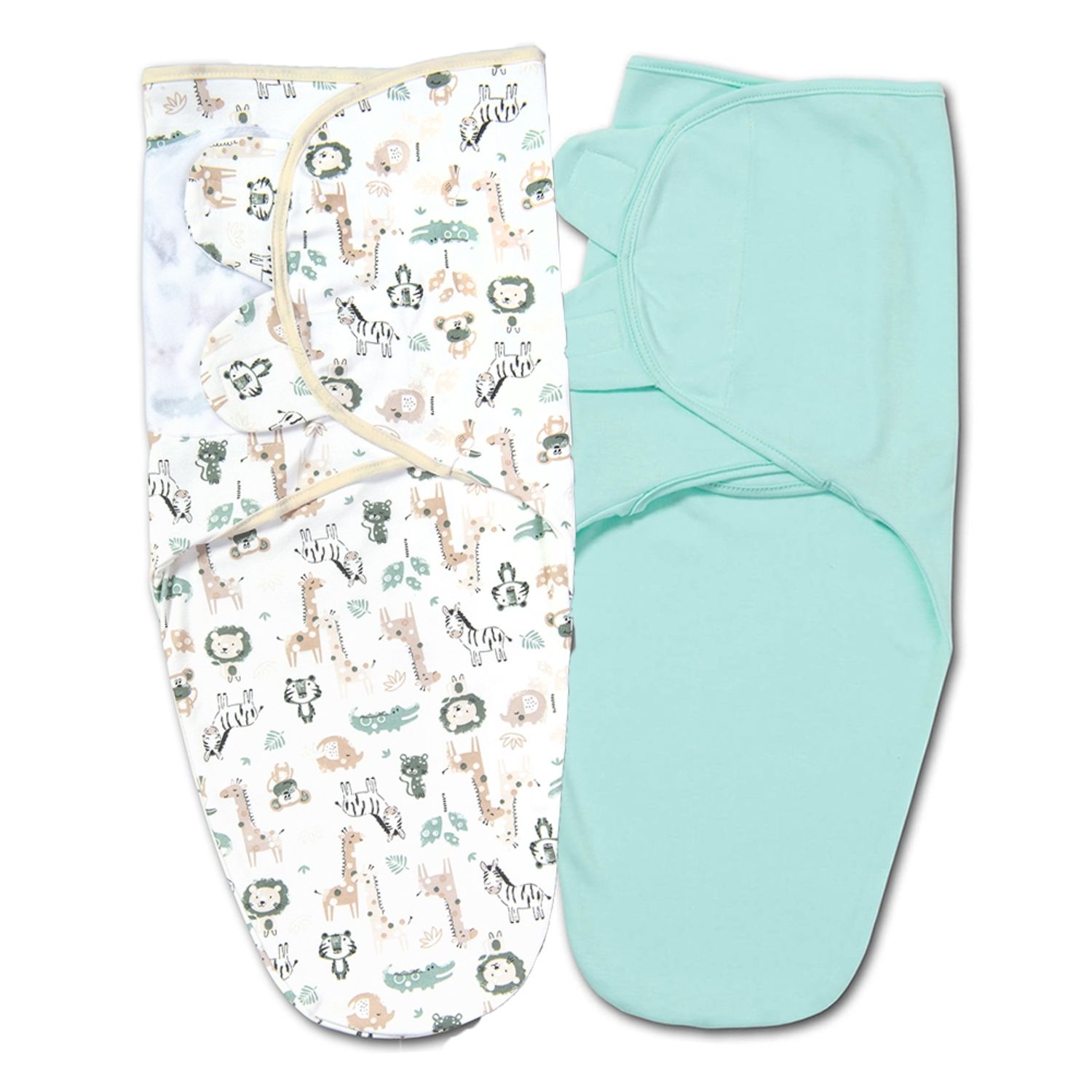 Set 2 sisteme de infasat reglabil din bumbac 3-6 luni Kidizi Safari fotografia produsului