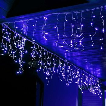 Instalatie Luminoasa Craciun 300 Leduri Cu Telecomanda,12m,8 Functii,exterior/interior,tip Perdea De Turturi Albastru