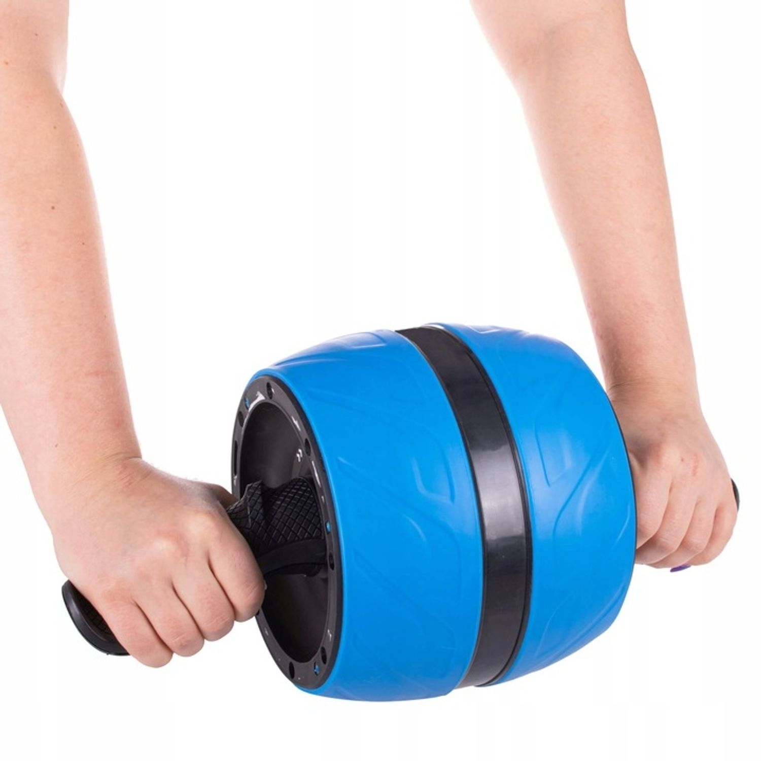 Roata pentru abdomene cu sistem de retractare Springos, include covoras genunchi fotografia produsului View 2 L