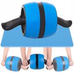 Roata pentru abdomene cu sistem de retractare Springos, include covoras genunchi fotografia produsului