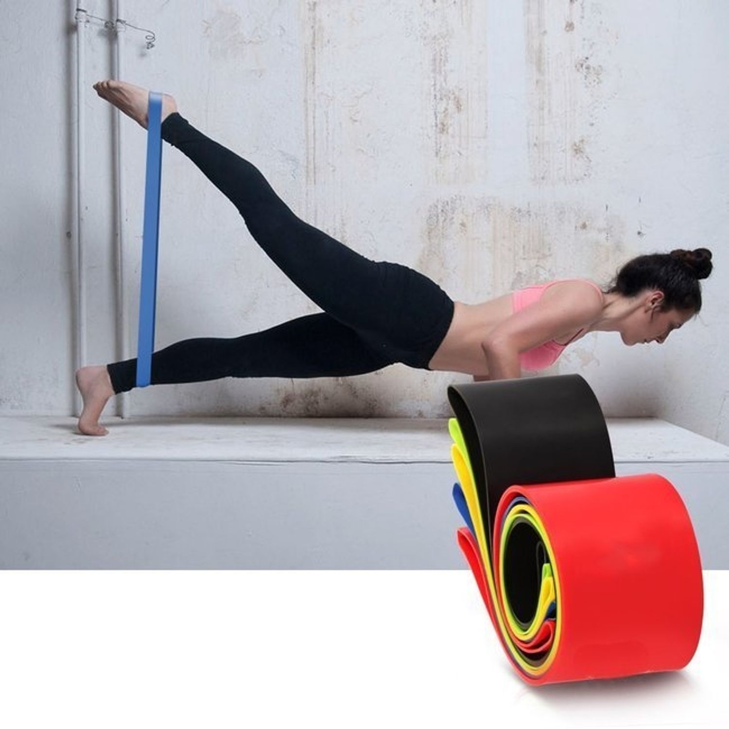 Benzi elastice Power BandSpringos, set 5 bucati rezistenta diferita fotografia produsului View 3 L