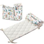 Set 2 aparatori matlasate patut 120x60 cm Kidizi Choo Choo Deluxe, inaltime 35 cm fotografia produsului