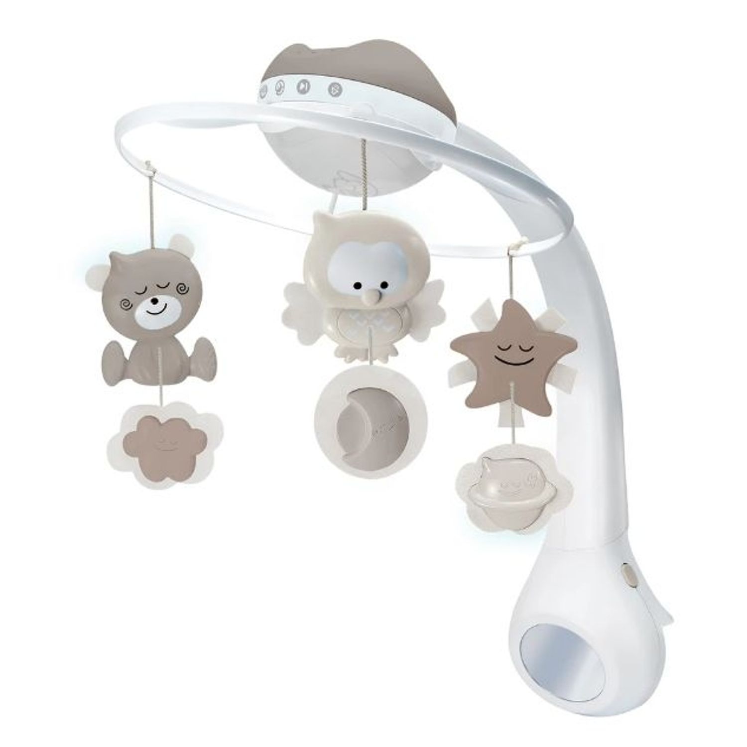 Carusel muzical cu proiector si lampa de veghe Infantino Bej fotografia produsului View 3 L