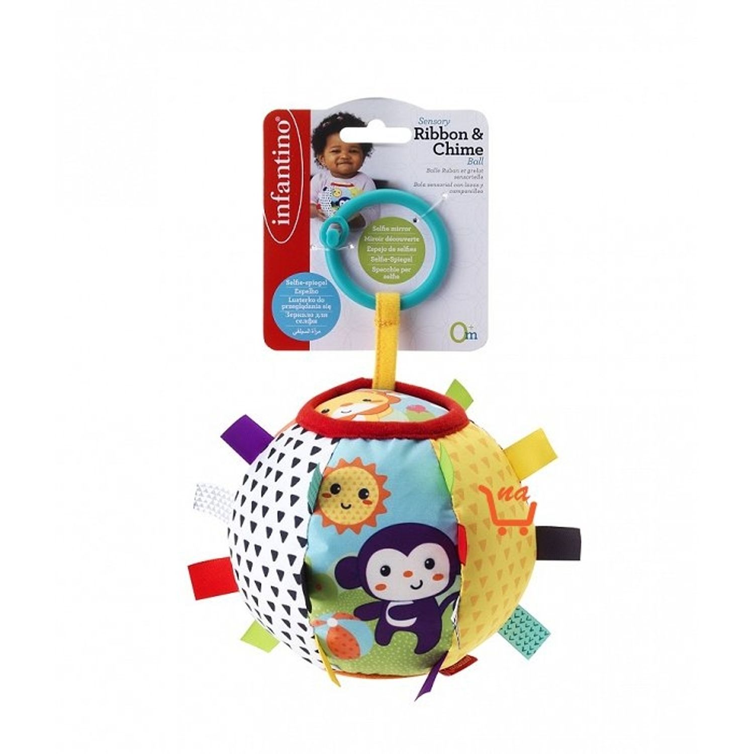 Jucarie bebe Infantino Sensory Ribbon & Chime Ball fotografia produsului