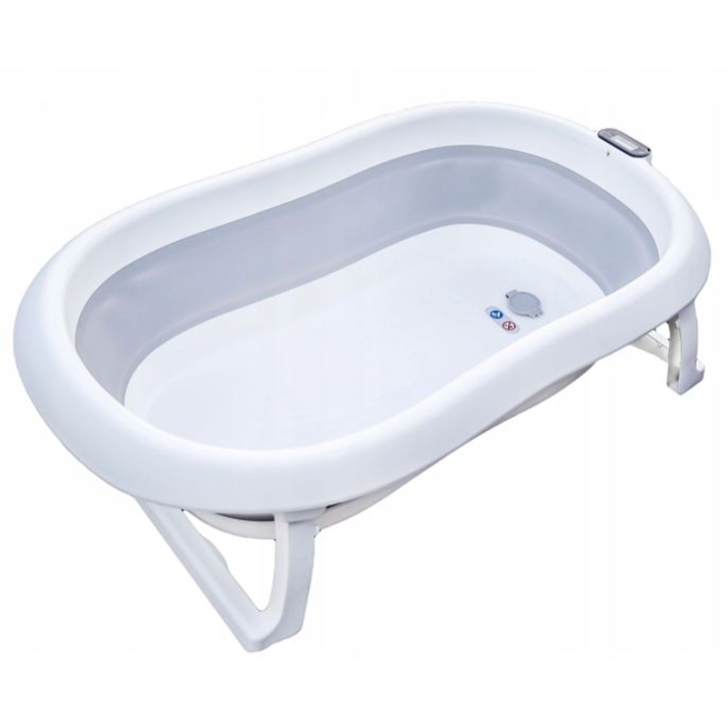 Cadita pliabila cu termometru si suport anatomic Primabobo Genua Premium grey fotografia produsului View 5 L