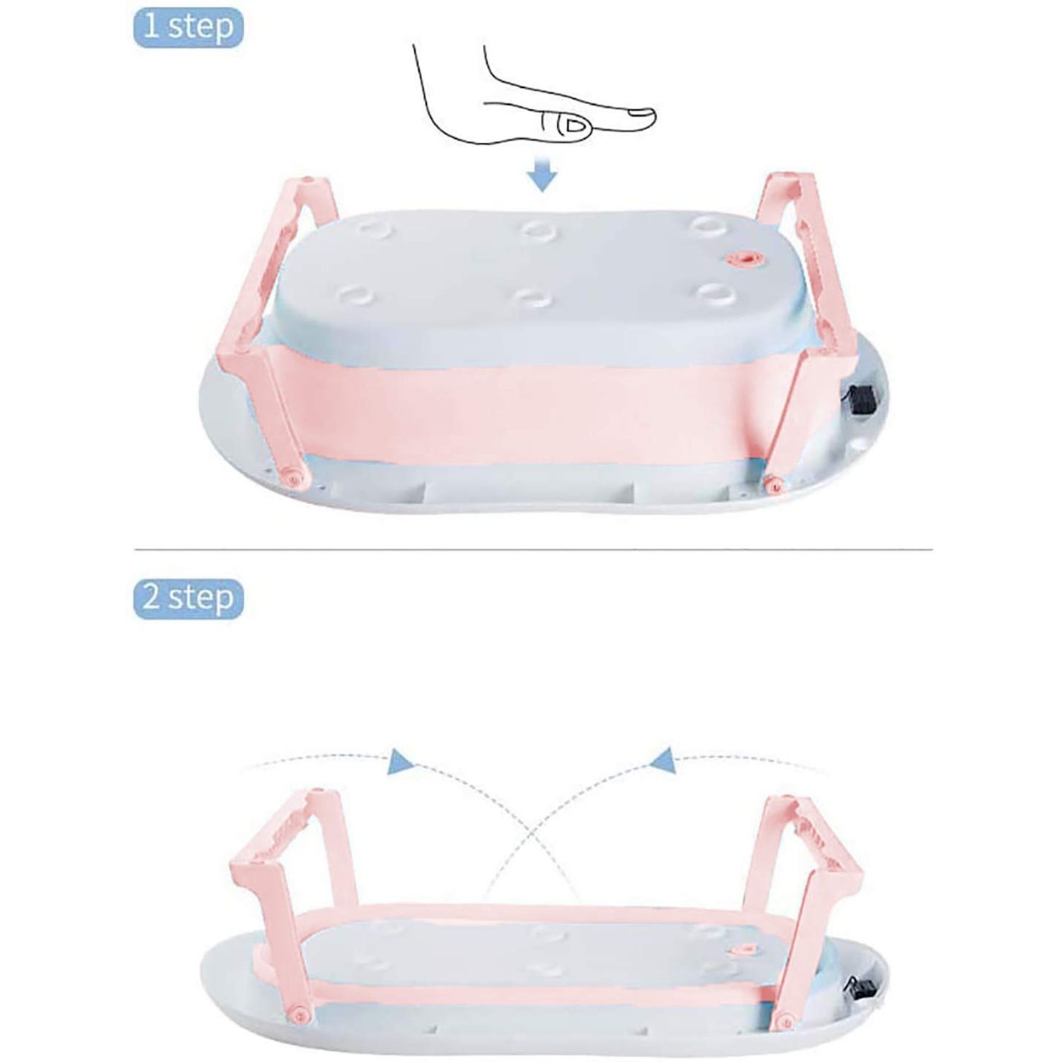 Cadita pliabila cu termometru si suport anatomic Primabobo Genua Premium grey fotografia produsului