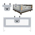 Bariera protectie pat culisanta XXL 160 cm Bears Grey, inaltime reglabila 68-98 cm fotografia produsului View 3 S