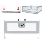 Bariera protectie pat culisanta XXL 160 cm Bears Grey, inaltime reglabila 68-98 cm fotografia produsului
