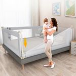 Bariera protectie pat culisanta XXL 160 cm Bears Grey, inaltime reglabila 68-98 cm fotografia produsului View 6 S