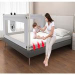 Bariera protectie pat culisanta  XXL 200 cm Bears Grey, inaltime reglabila 68-98 cm fotografia produsului View 5 S