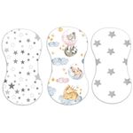 Set 3 protectii antiregurgitare impermeabile din flanel fotografia produsului
