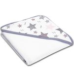 Set doua prosoape din bumbac cu gluga 90x90 cm Kidizi Pink Star Clouds fotografia produsului View 3 S