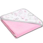 Set doua prosoape din bumbac cu gluga 90x90 cm Kidizi Pink Star Clouds fotografia produsului View 2 S