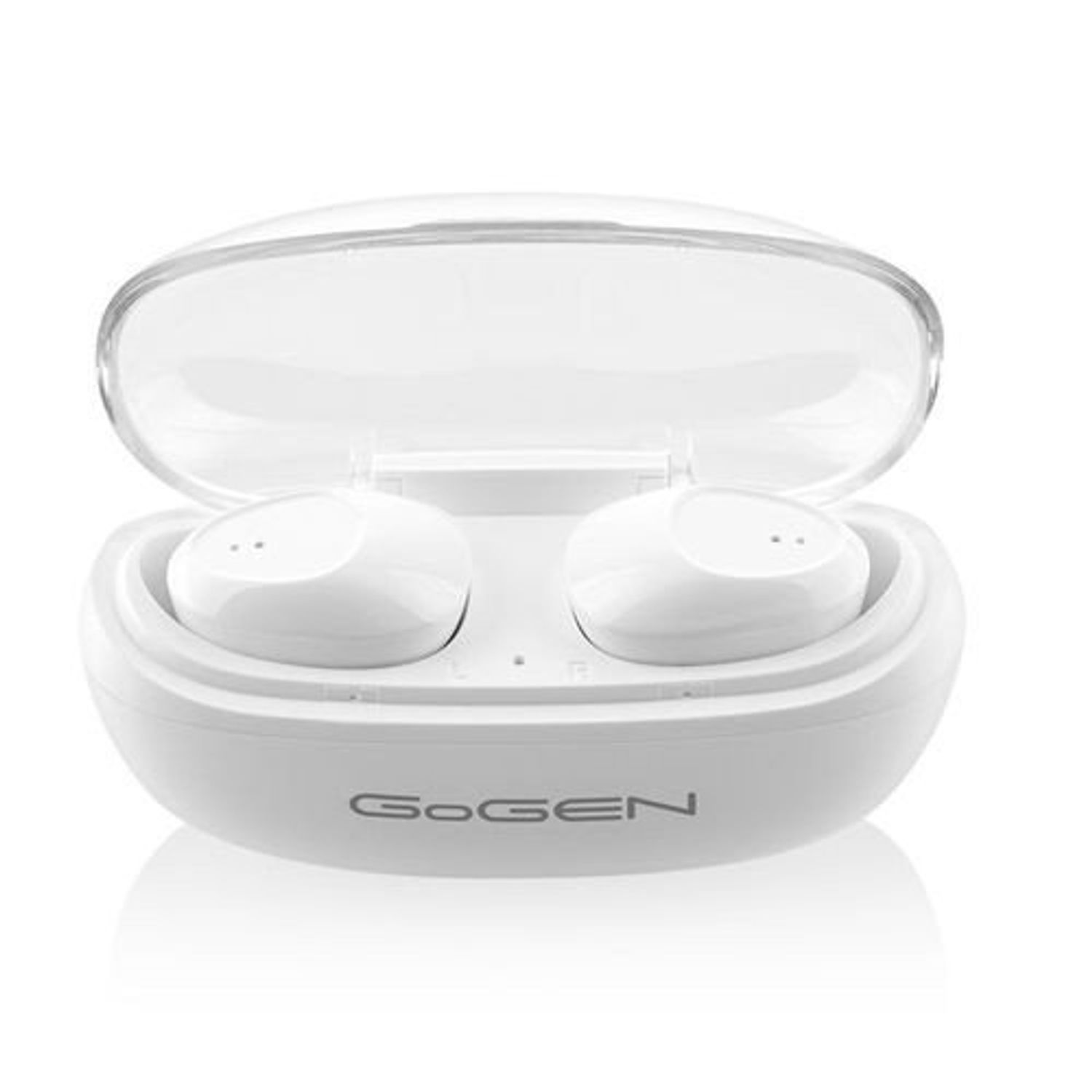 Casti GoGEN TWS PAL, True Wireless Stereo, Bluetooth 5.0, microfon, 3 mW, culoare alba fotografia produsului View 2 L