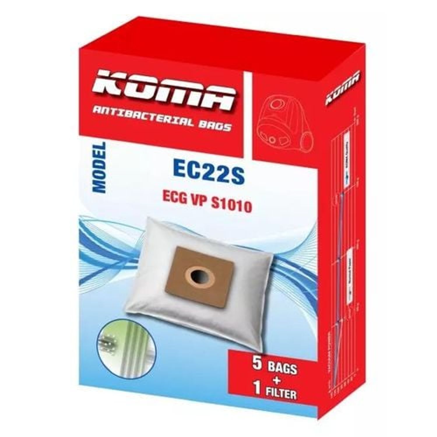 20 Premium Sacs Aspirateur Pour EIO Compact 2200/ECG: VP 3161 S