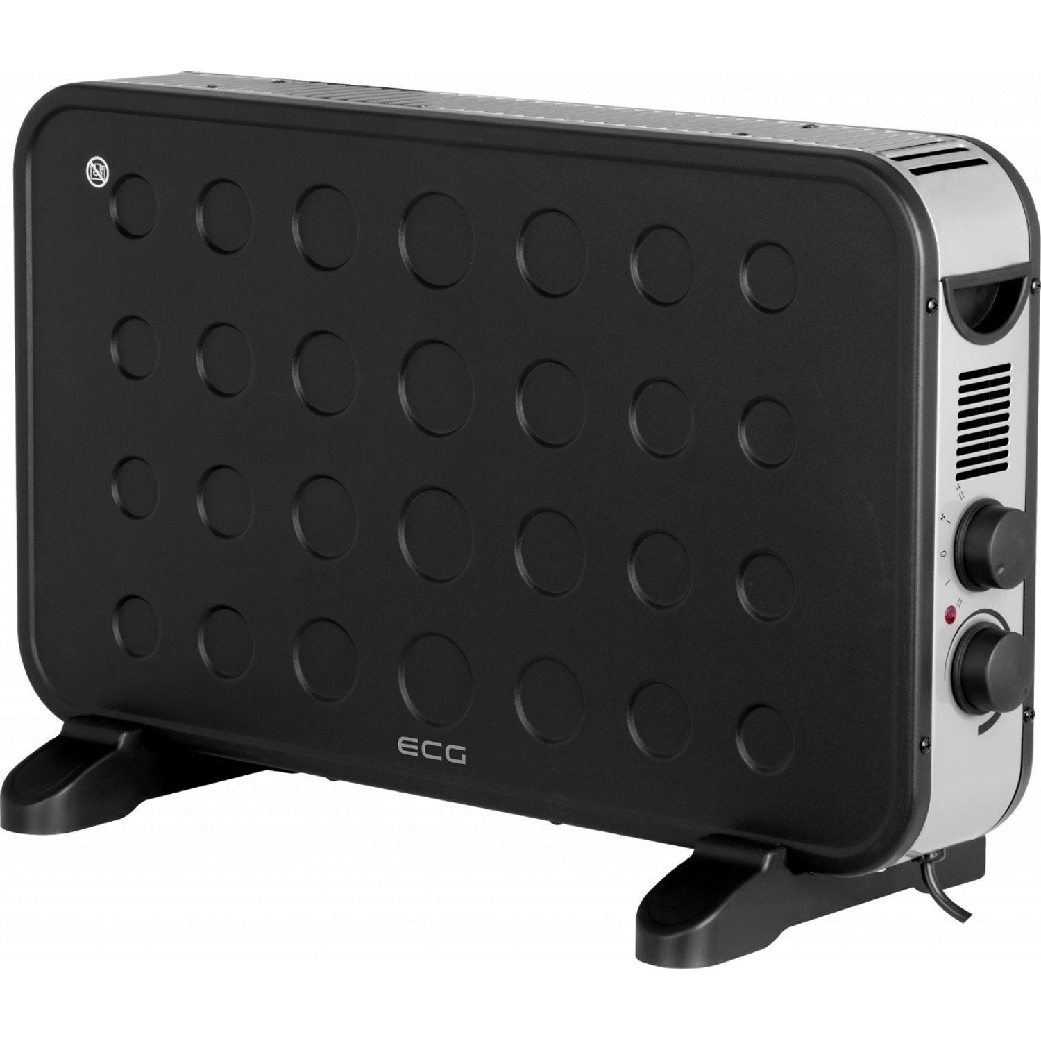 Convector electric de podea ECG TK 2070 Negru, 2000W, 2 trepte de putere fotografia produsului View 4 L