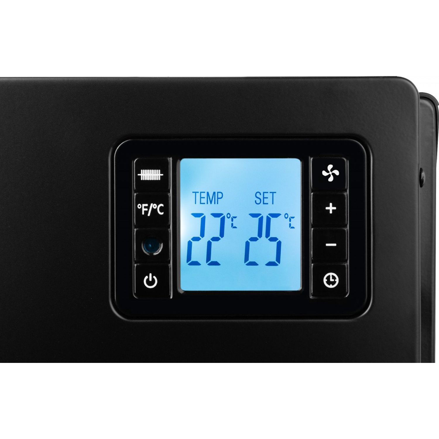 Convector electric de podea ECG TK 2080 DR negru, 2000 W, 3 trepte, termostat, LCD fotografia produsului View 6 L