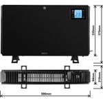 Convector electric de podea ECG TK 2080 DR negru, 2000 W, 3 trepte, termostat, LCD fotografia produsului View 11 S