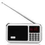 Radio portabil cu acumulator GoGEN FMP 125 BTW, FM, Bluetooth, lanterna, card micro SD, alb fotografia produsului View 2 S
