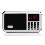 Radio portabil cu acumulator GoGEN FMP 125 BTW, FM, Bluetooth, lanterna, card micro SD, alb fotografia produsului View 3 S