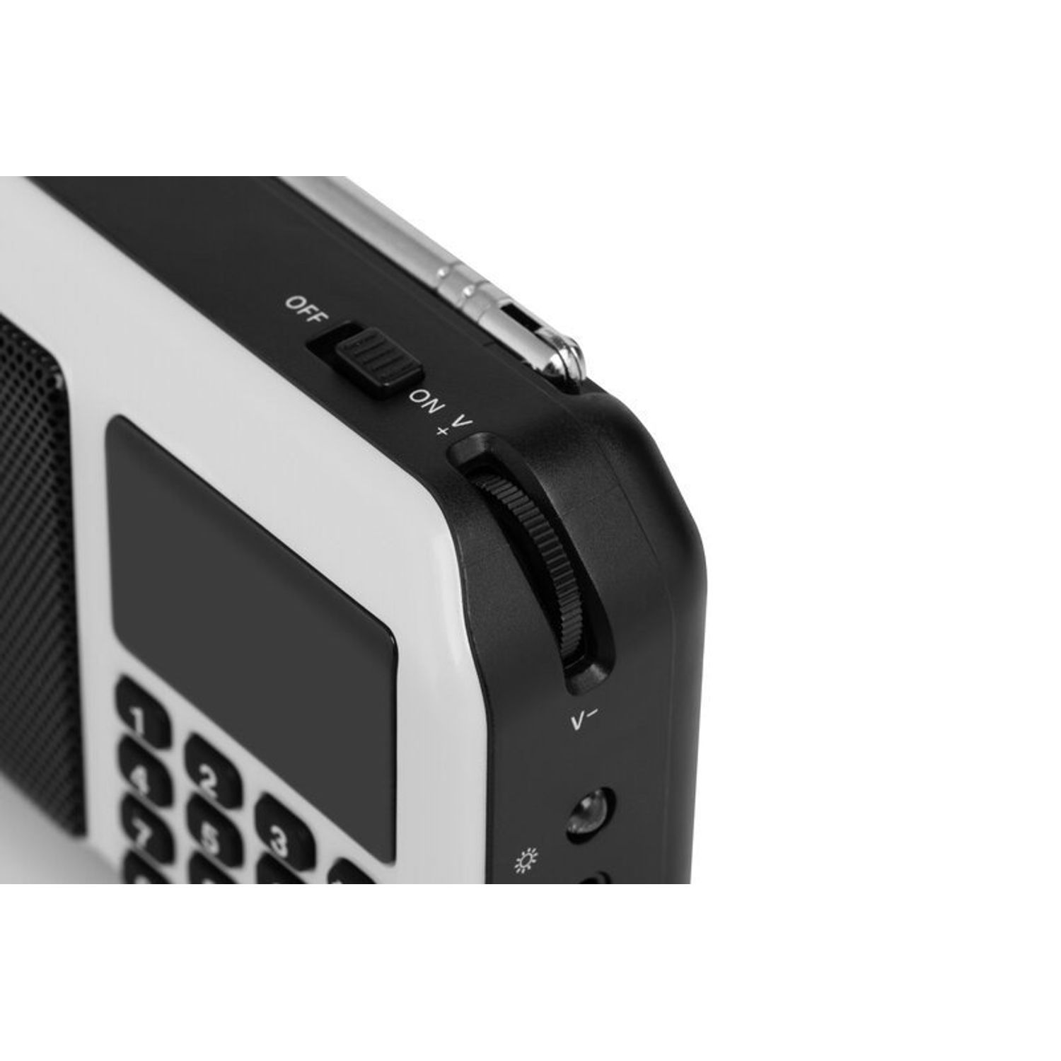 Radio portabil cu acumulator GoGEN FMP 125 BTW, FM, Bluetooth, lanterna, card micro SD, alb fotografia produsului View 7 L