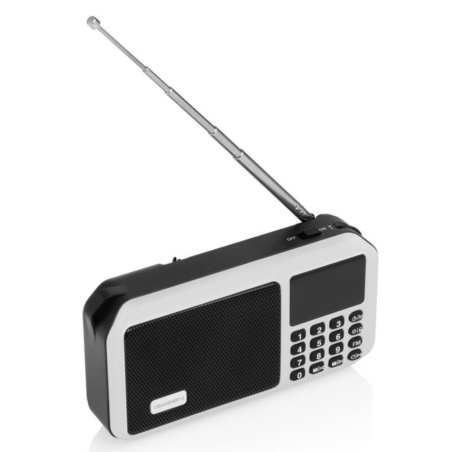 Radio portabil cu acumulator GoGEN FMP 125 BTW, FM, Bluetooth, lanterna, card micro SD, alb fotografia produsului View 8 L