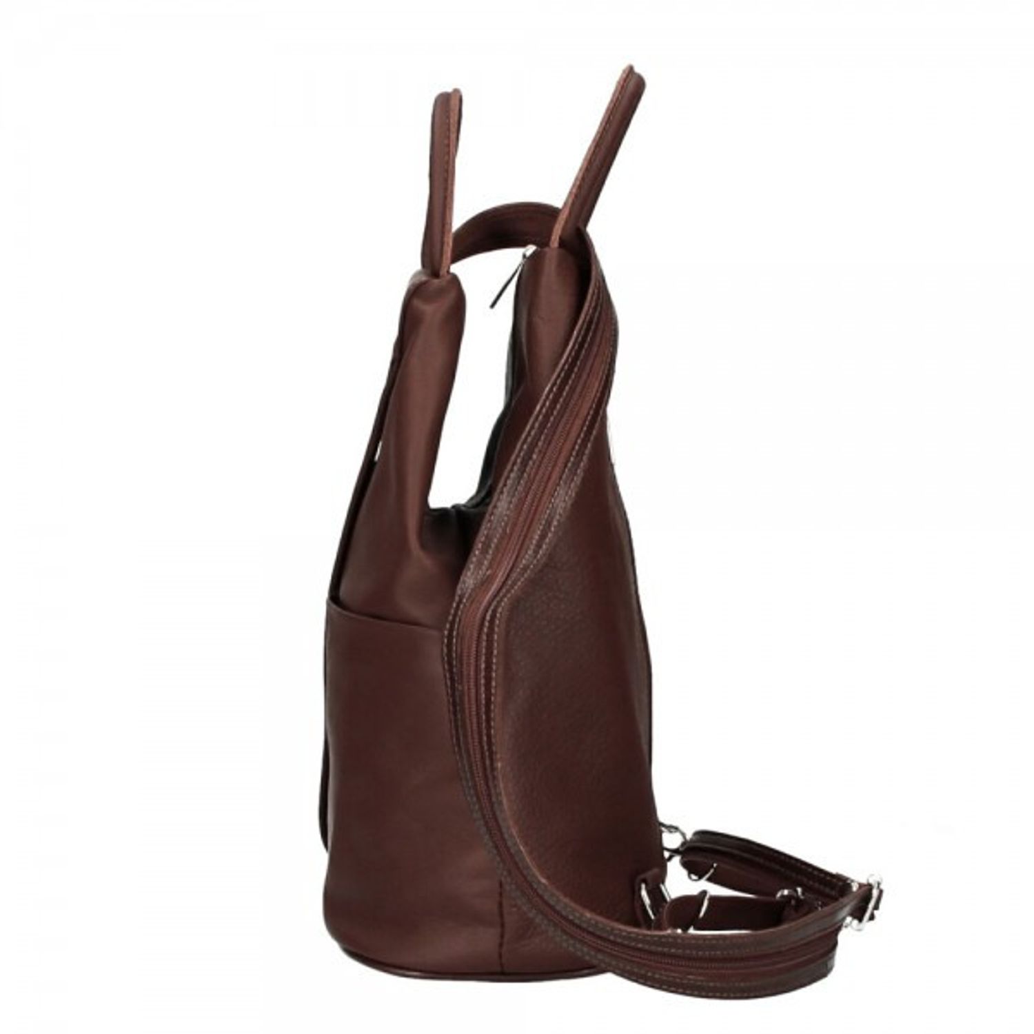 Rucsac pentru dama, Stefania GT1488, piele naturala, maro fotografia produsului View 3 L