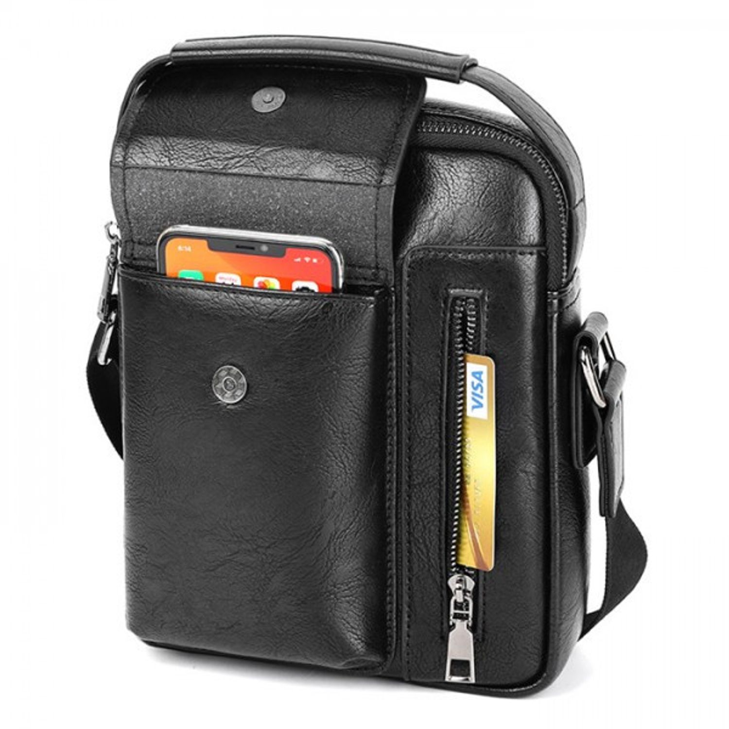 Geanta de umar pentru barbati, Aiden GT1421, model negru fotografia produsului View 6 L