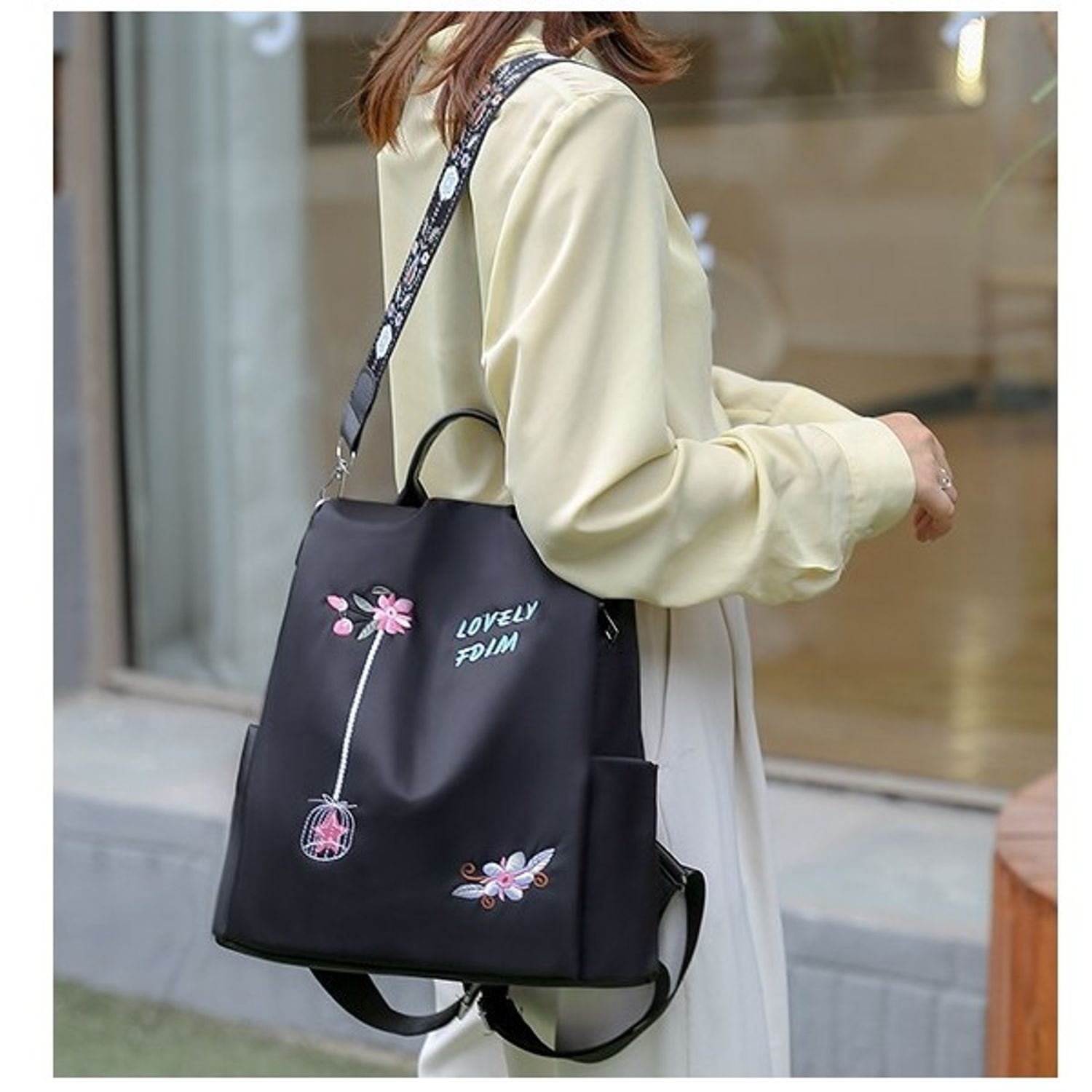 Rucsac dama Alexia GT1445, negru fotografia produsului View 2 L