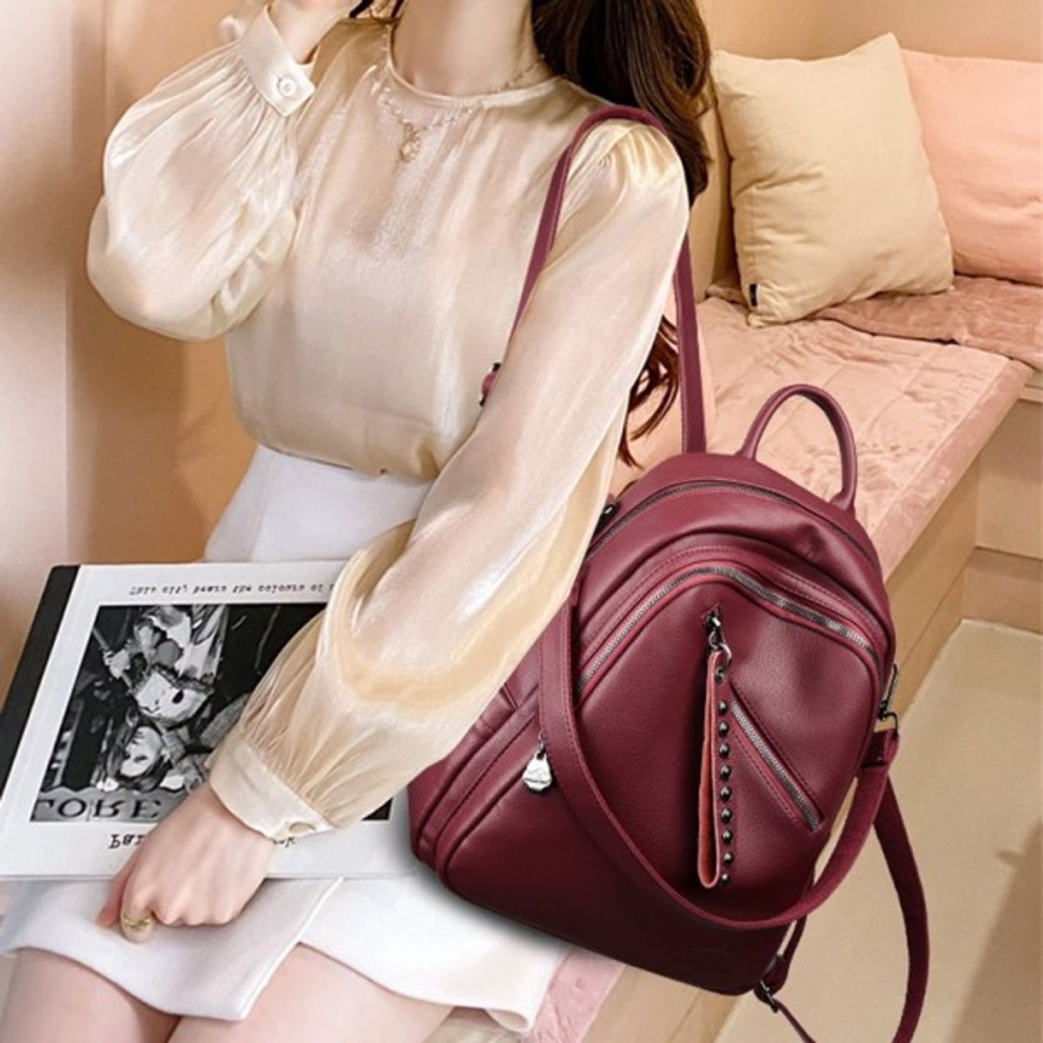 Rucsac dama Hayden GT1338, bordo fotografia produsului View 3 L