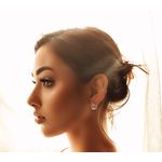 Cercei argint 925, JW110, model cerc dublu, placat cu rodiu fotografia produsului View 2 S