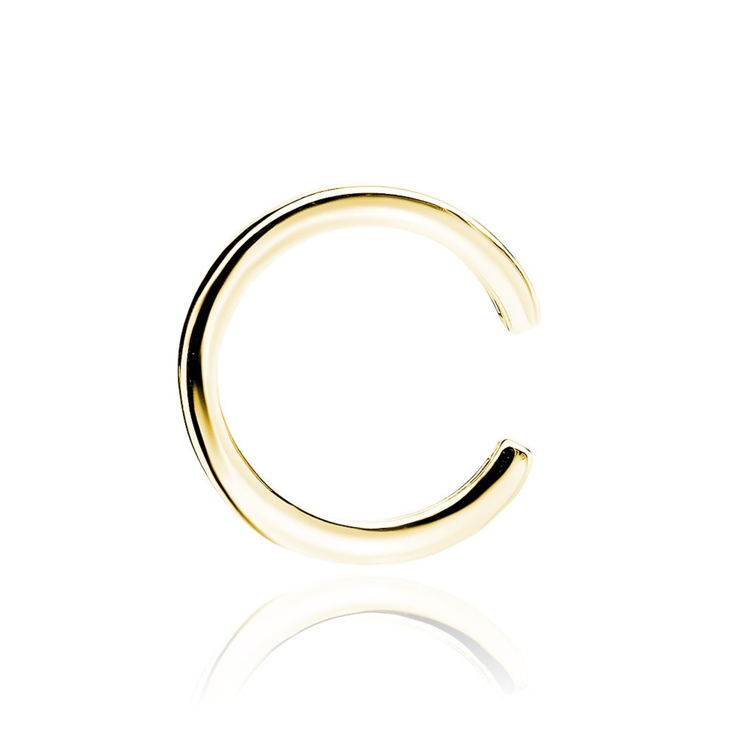 Cercel ear cuff argint 925, JW105, placat cu aur fotografia produsului View 2 L