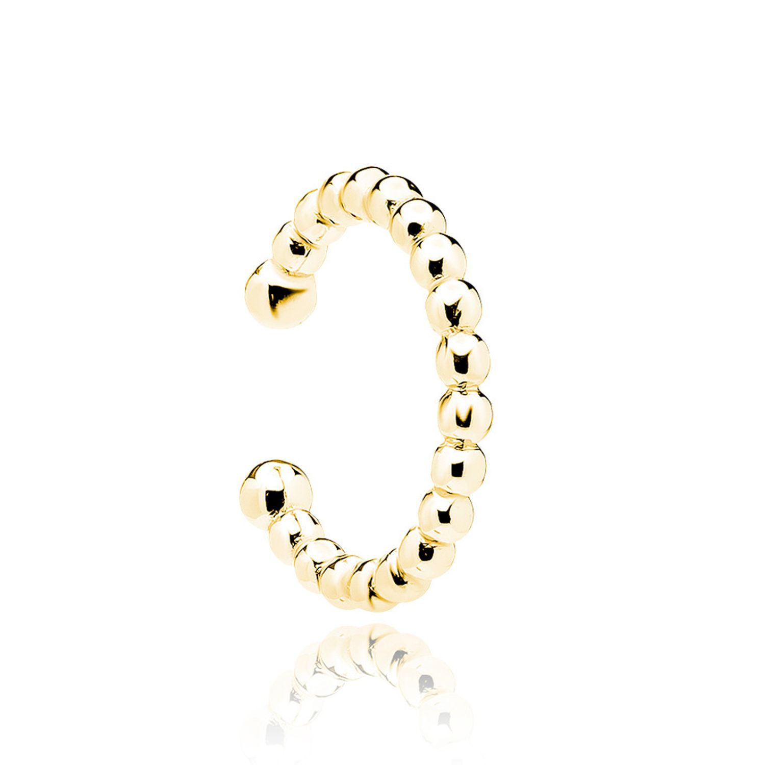 Cercel ear cuff argint 925, JW103, placat cu aur fotografia produsului