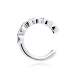 Cercel ear cuff argint 925, JW85, model cu pietre colorate fotografia produsului View 2 S