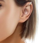 Cercel ear cuff argint 925, JW85, model cu pietre colorate fotografia produsului View 3 S