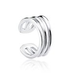 Cercel ear cuff argint 925, JW86, model cu 3 cercuri fotografia produsului
