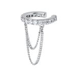 Cercel argint 925, Ear Cuff JW12, cu cristale fotografia produsului