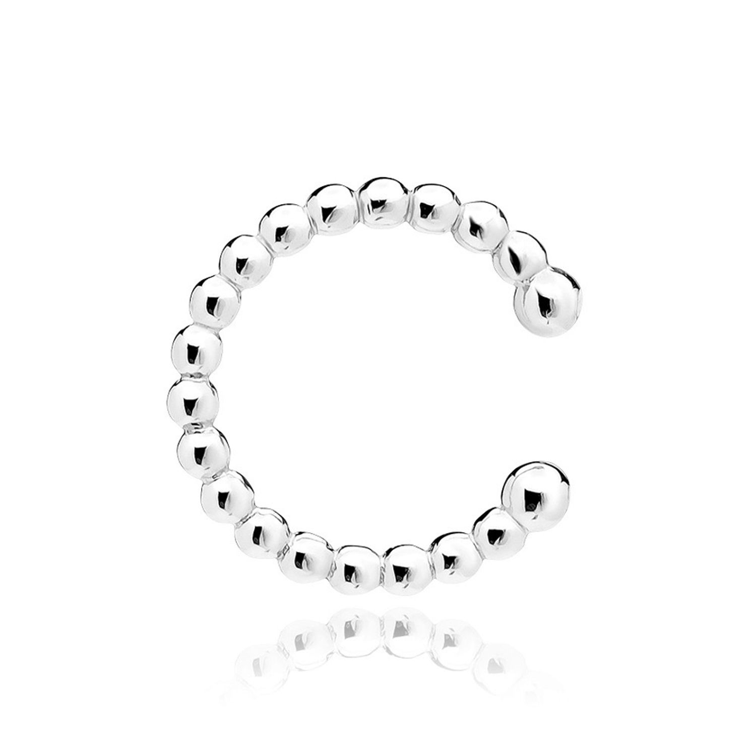 Cercel ear cuff argint 925, JW104, placat cu rodiu fotografia produsului View 2 L